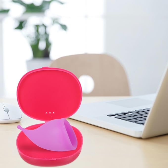 Storage Box 2-Pack Portable Silicone Case Compact Holder for Travel and Feminine Care Organizer