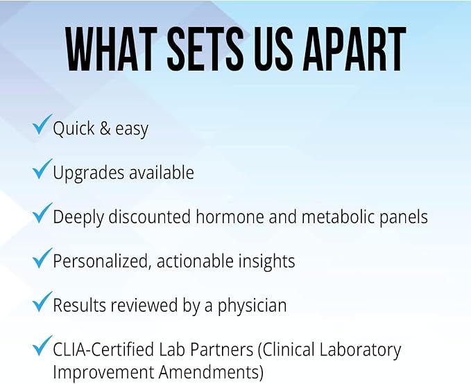 Check My T - Hormonal Health Assessment, Choose at-Home Saliva or Lab Serum Collection Physician-Reviewed, CLIA Certified, Available in All States (Single Kit)