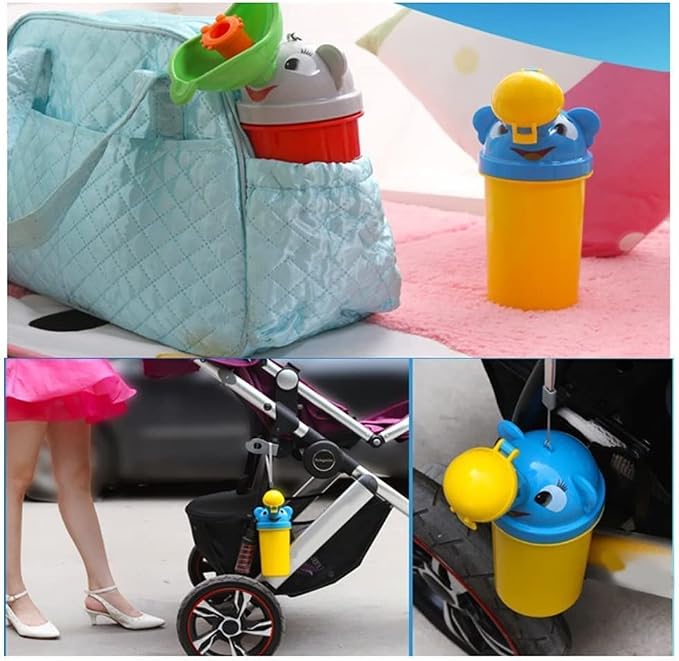 Portable Kids Baby Urinal Potty Bottle Emergency Toilet for Camping Car Travel - Yellow, 7 inch