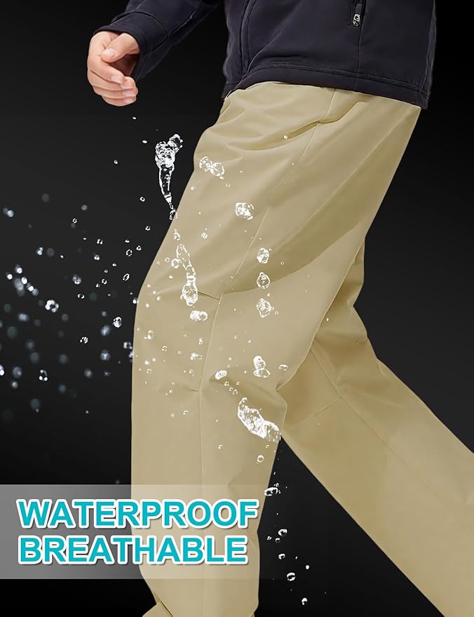 Kids Cargo Pants Waterproof Boys Hiking Outdoor Camping Pants Quick Dry UPF 50+ Toddler Youth Uniform Pants