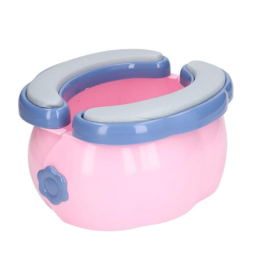 Travel Potty for Toddlers, Easy Clean Portable Foldable Potty Seat for Toddlers, Foldable Emergency Toilet with 20 Bags and Washable PU Pad for Car Camping Outdoor Indoor (Style 2)
