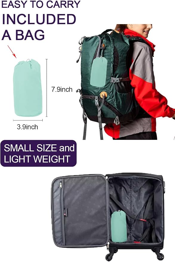 Lomon Women Waterproof Lightweight Rain Jacket Active Outdoor Hooded Raincoat
