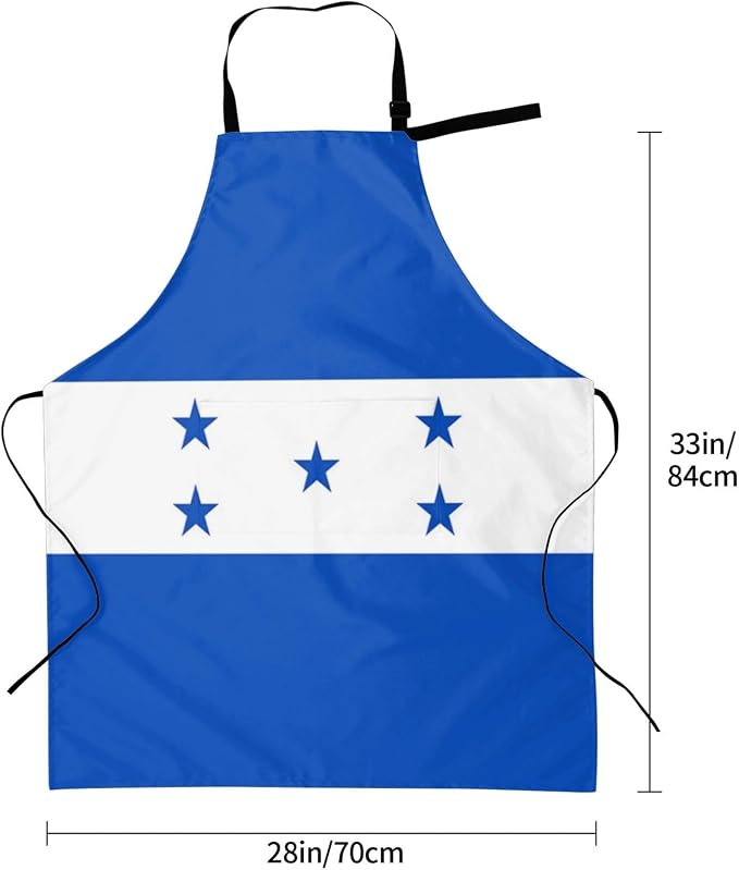 Cute Flag Kitchen Cooking Aprons for Women Men Adjustable Patriotic Flag Apron with 2 Pockets for Home Kitchen Garden