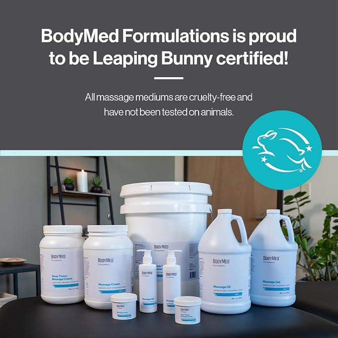 BodyMed Formulations Massage Gel, 8 oz. – Fragrance-Free, All-Natural Gel for Massage Therapy – Leaping Bunny Certified – with Arnica Extract & Jojoba – Non-Staining, & Paraben Free
