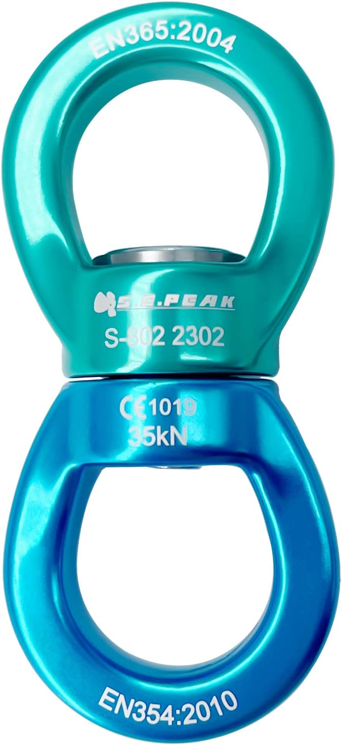 35kN Swing Swivel, CE Certified 360°Rotational Device, Silent Hanging Accessory for Tree Swing, Aerial Dance