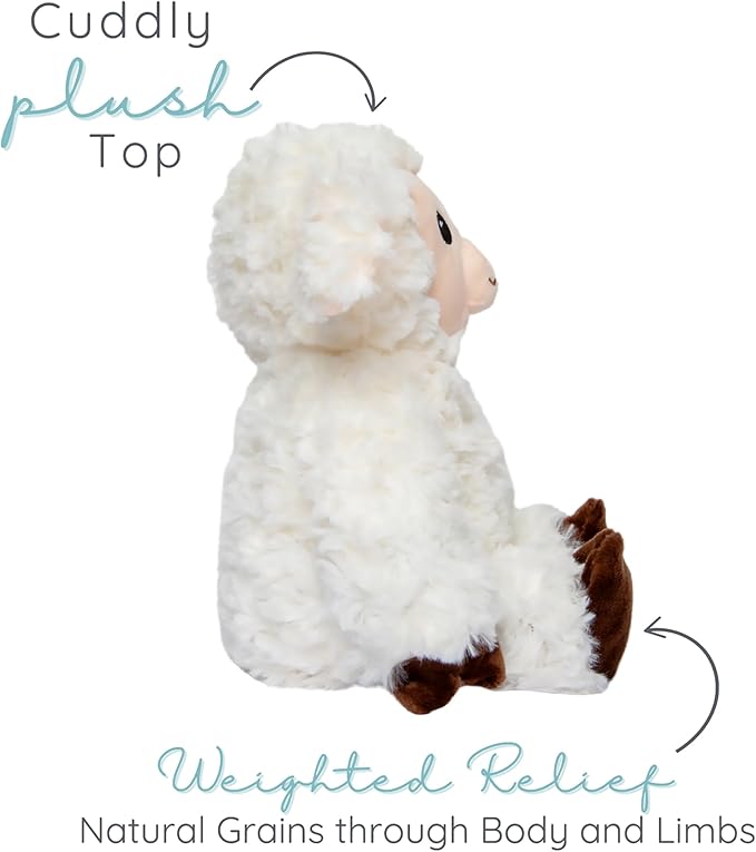 Warm Pals - Heatable Coolable Bedtime Comfort Plushie - Sasha Sheep - 1.5lbs - Cozy Microwavable Lavender Scented Plush Toys - Heated Stuffed Animal