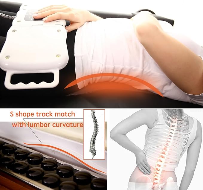 Far Infrared Jade Roller Automatic Thermal Therapy Massage Table Bed for Spinal Care Management Spinal Traction Decompression