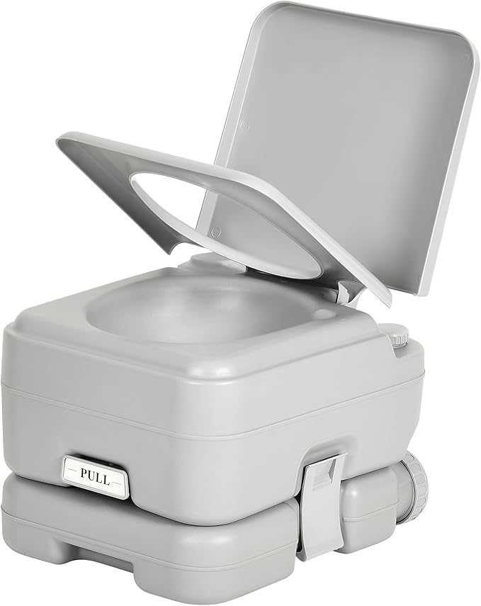 YITAMOTOR 3.17 Gallon Portable Toilet for Camping, RV Travel Potty with Press Flush Pump, Leak-proof Seal Ring for Travel, Boating, Hiking, Trips