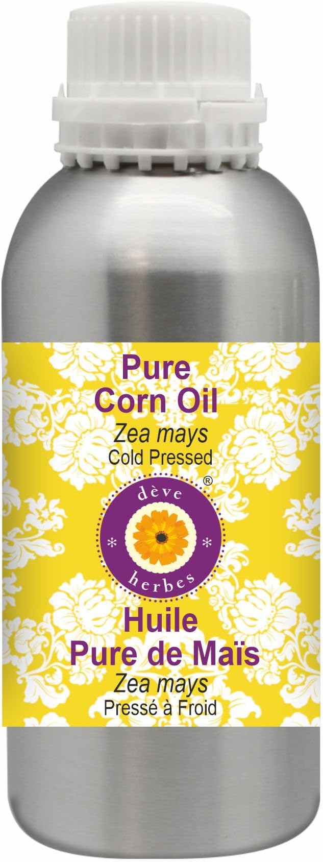 Deve Herbes Pure Corn Oil (Zea mays) Cold Pressed 300ml (10 oz)