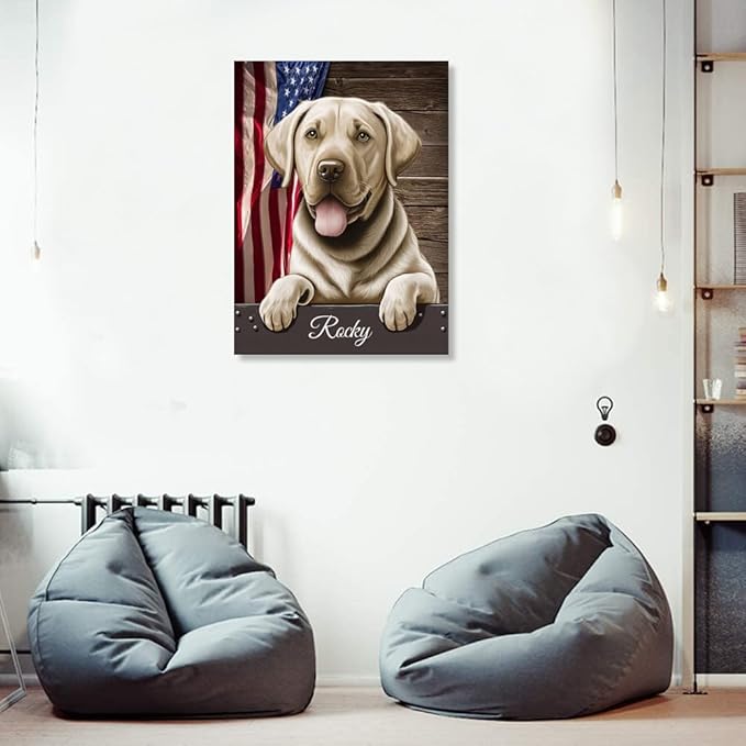 Custom Wooden Jigsaw Puzzles with Your Dog's Name on Labrador Retriever Art Print - 300 500 1000PCS Puzzles Game and Home Wall Decor