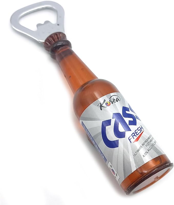 Creative Korea Beer Cass Opener Shape Bottle Opener Kitchen Accessories Fridge Magnets (G)