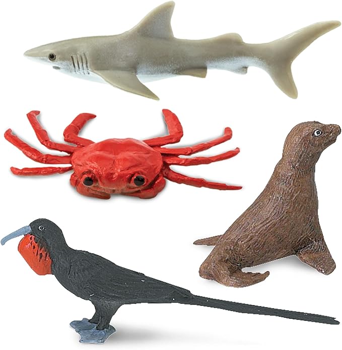 Safari Ltd. Galapagos Wildlife TOOB - Figurines of Seal, Blue-Footed Booby, Tortoise & More - Fun Educational Play Toy for Boys, Girls & Kids Ages 3+