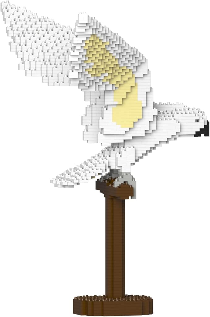 JEKCA Umbrella Cockatoo 02S | Parrot Plastic Building Blocks | Age 14+