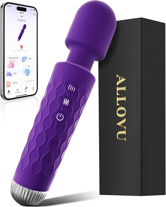Allovü G-Spot Vibrator for Women & Couples, Silicone Intimate Sex Toys with 10 Vibration Modes, IPX6 Waterproof USB Rechargeable Personal Wand Massager for Her