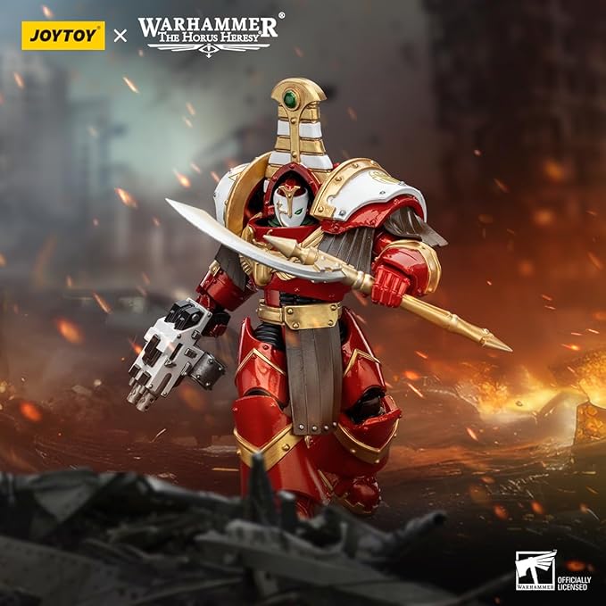 JOYTOY Warhammer 40K Thousand sons 5.35in Sekhmet Terminator Cabal Sekhmet with Combi-Bolter and Achea Force Weapon 1:18 Scale Action Figure Mecha Joy Toy Collection Model