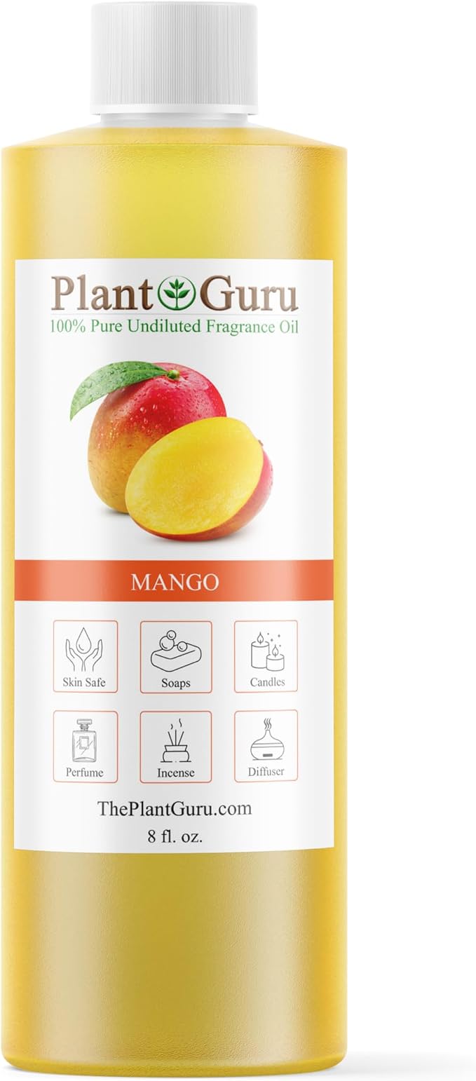 Mango Fragrance Oil 8 fl. oz. Scented Oil for DIY Soap Making, Candles, Bath Bombs, Body Butters. Used in Aromatherapy Diffusers, Burners and Warmers. Great Addition to Lotions and Creams.
