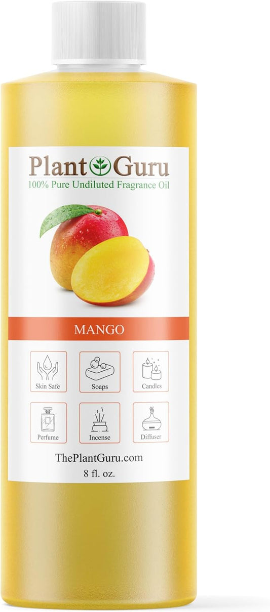 Mango Fragrance Oil 8 fl. oz. Scented Oil for DIY Soap Making, Candles, Bath Bombs, Body Butters. Used in Aromatherapy Diffusers, Burners and Warmers. Great Addition to Lotions and Creams.