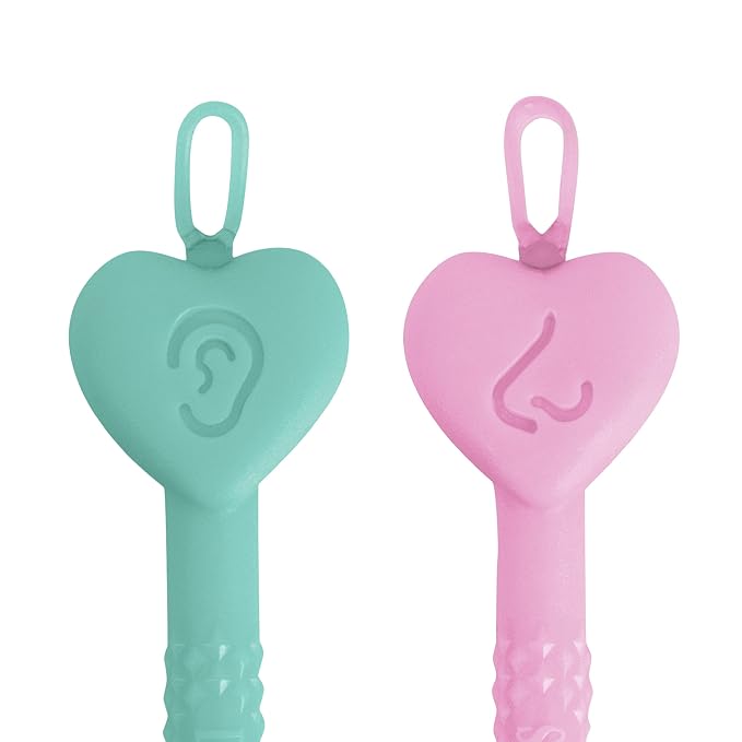 Dr. Talbot's Safe Ear Wax Removal Tool and Nose Cleaner for Baby with Travel Case - 2-Pack - Girl