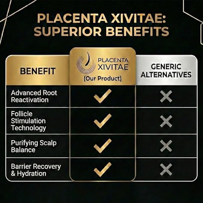 Placenta Hair Growth Treatment 12 x 10 ml - Nettle Ampoules for Hair Loss and Follicles Regrowth - Placenta Serum Enriched with Panthenol and Eucalyptus - Soothing Scalp Treatment