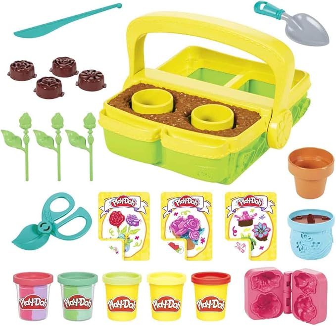 Play-Doh Blooming Flower Garden Toy Playset, Nature Pretend Play, Kids Arts & Crafts Ages 3+