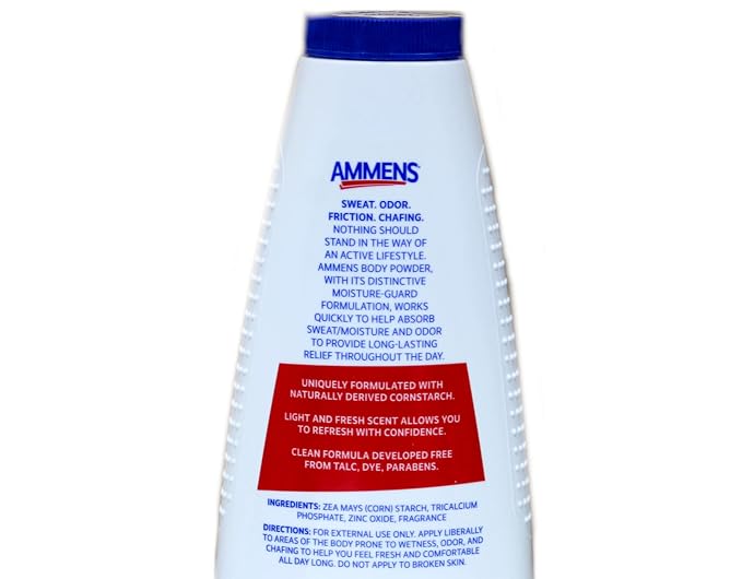 AMMENS BODY Powder Original All Day 4X Strong, 11 oz (Pack of 3)