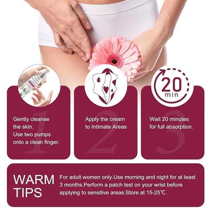 Estriol Cream for Women, Creamy Peach Vaginal Bioidentical Estrogen Cream, Menopause Care: Balance Hormones, Treat Hot Flashes, Night Sweats, and Protect Intimate Skin, 50g