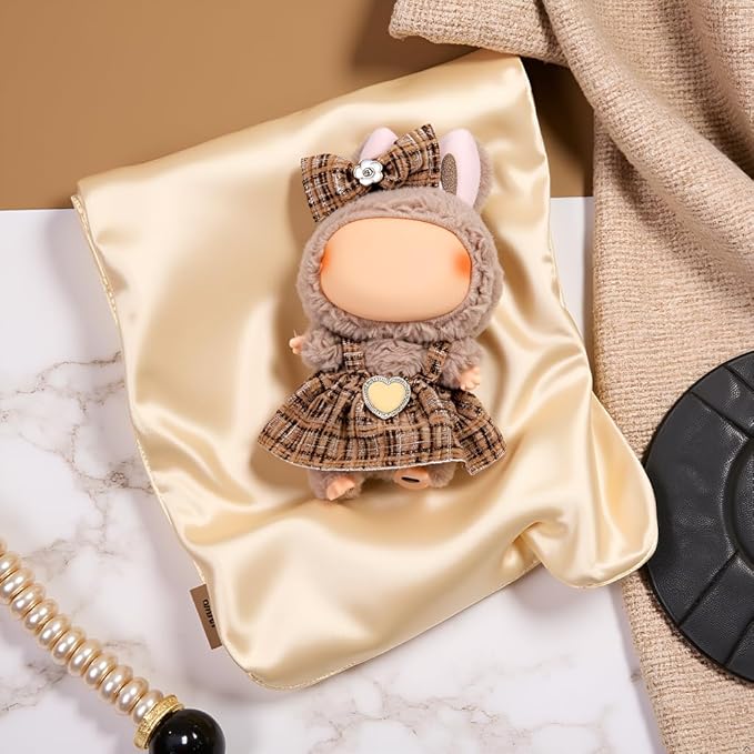 Doll Clothes Set for 6.7-inch/5.9-inch Dolls - Luxury Chic High-End Fashion Outfit with Suitable Accessories, Ladylike Elegance Khaki (No Dolls)