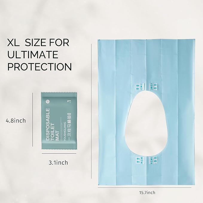 Toilet Seat Covers Disposable,Faster use-Sticker Free XL Waterproof Toilet Seat Cover for Adults and Kids Potty Training(Colorful)