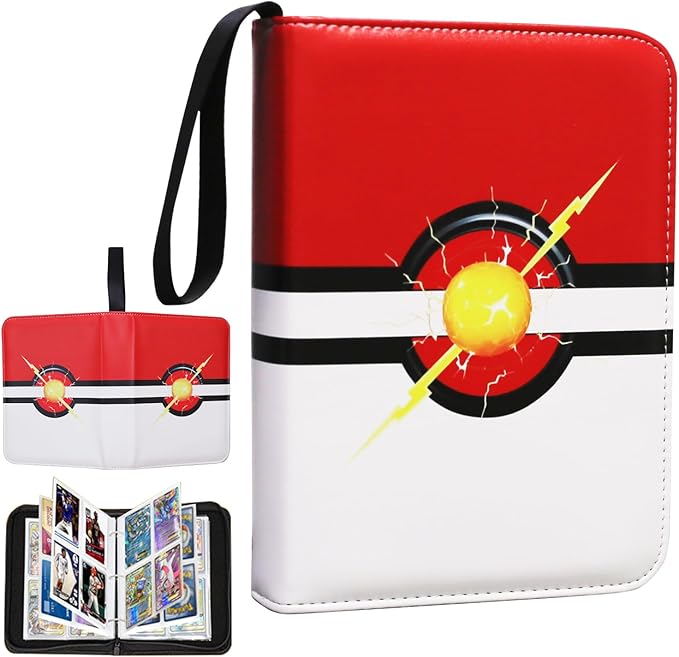 Tradig Card Binder Deluxe,Premium 4-Pocket Album with 400 Side Loading Pockets, Ideal Card Storage for Boys and Girls, Collection Binder Book Case, Card Enthusiasts