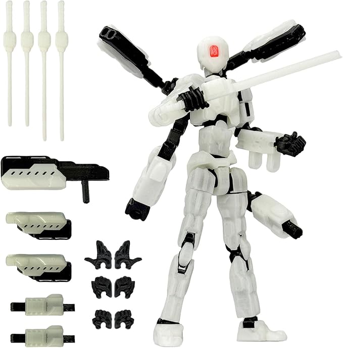 Assembly Completed T13 Action Figure,T13 Robo 13 Action Figures,Gift for Collectors Desktop Decoration Best Birthday Festival Gift (Green)