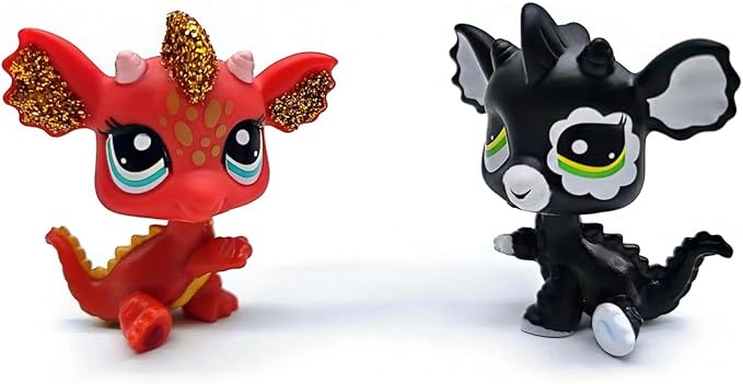 LPS pet Shop Animal Action Figures Dog Cat Kids Boys Girls Gift (2pcs)