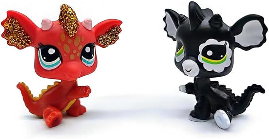 LPS pet Shop Animal Action Figures Dog Cat Kids Boys Girls Gift (2pcs)