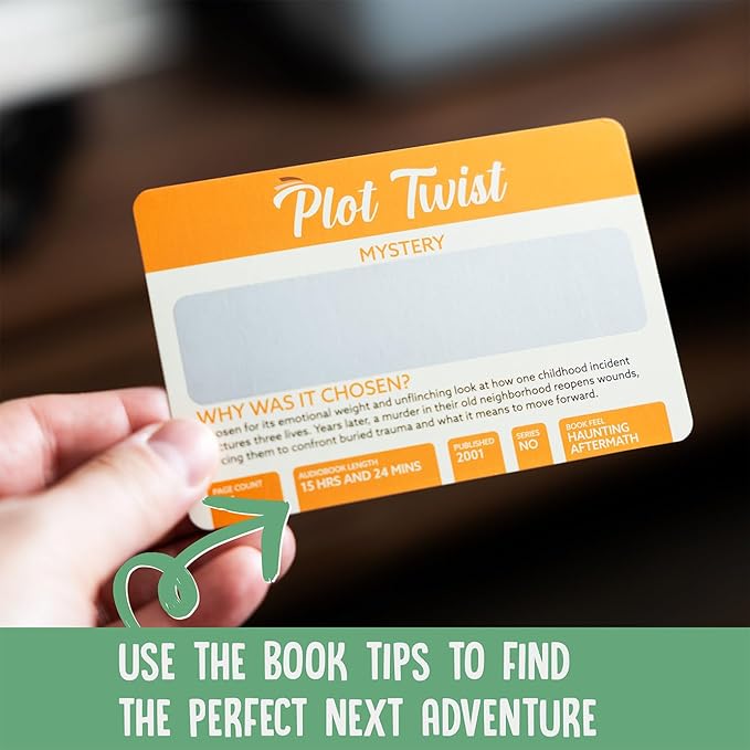 Blue Wasatch Games Plot Twist Season 2: 36 Book Recommendation Scratch Off Cards Across 8 Unique Fictional Genres. Gift for Couples, Book Clubs, Readers, Story Lovers.