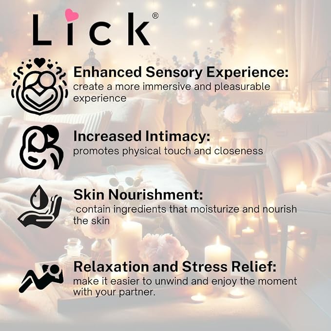 Lick Chocolate and Coconut Massage Oil – Tropical Dessert Edible Massage Oil with Sweet Almond Oil & Vitamin E, Smooth Body-Safe Glide for Couples Massage, 4 oz