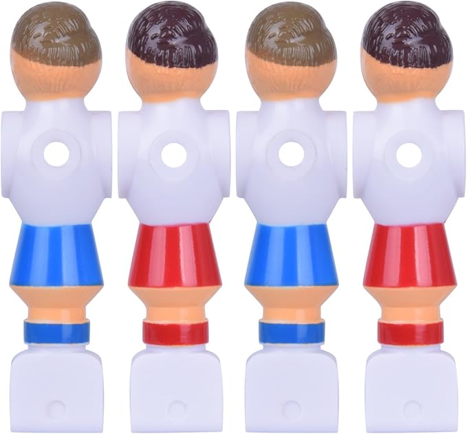 4Pcs Rod Foosball Soccer Table Football Men Player Replacement Parts(Red+Blue)