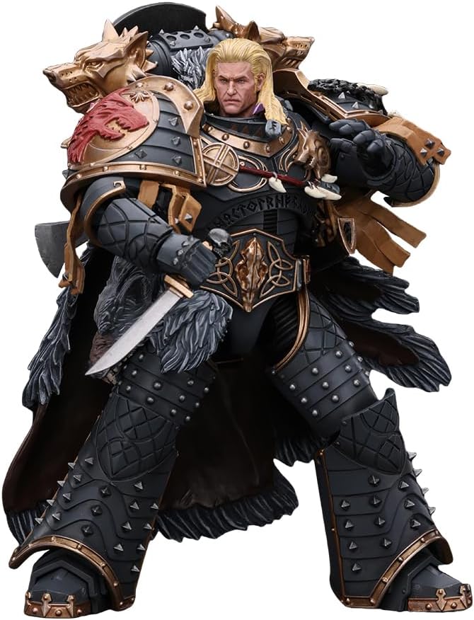 JOYTOY1/18 Warhammer The Horus Heresy Action Figure Space Wolves Leman Russ Primarch of The VIth Legion Collection Model Birthday Gift 7.09 inch