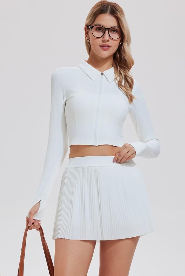 AFZ Pleated Tennis Outfits Woman Polo Athletic Dresses Golf Clothes Athleisure Sets with Shorts