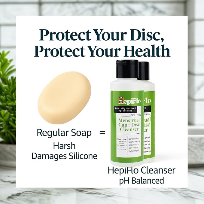Menstrual Cup and Disc Cleanser Gel 120ml – Gentle pH-Balanced Wash for Reusable Period Products | Natural, Hypoallergenic, Fragrance-Free | Safe for Medical-Grade Silicone