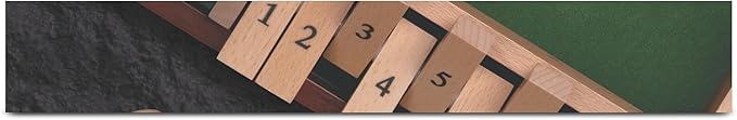 Shut The Box Dice Game, 2-4 Player Wooden Board Table Math Games, Classic Shut The Box Board Game