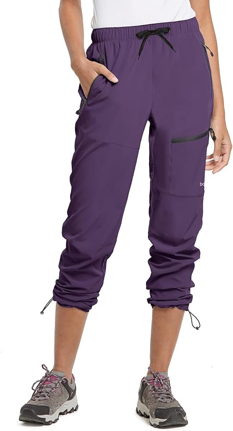 baleaf Women's Hiking Pants Quick Dry Lightweight Water Resistant Elastic Waist Cargo Pants for All Seasons