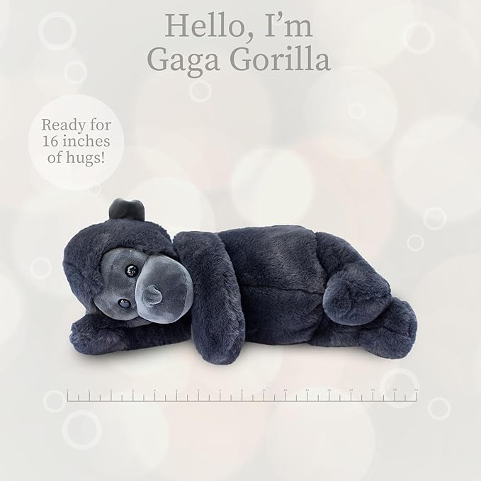 World's Softest Plush Gorilla, Lushee, Large, 16" Stuffed Animal for Baby, Toddler, Kids, Adults - Gorilla Plush Toy-Adorable Toy Made from Kid-Friendly, Quality Materials