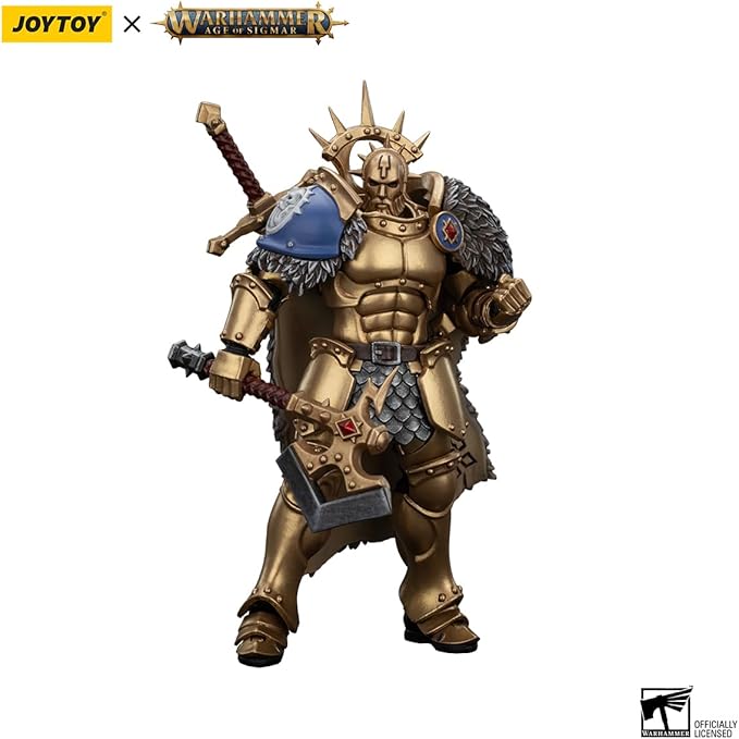 JOYTOY Warhammer 1/18 Action Figure Age of Sigmar Stormcast Eternals The Blacktalons Hendrick, The Silver Wolf 4.96in Mecha Joy Toy Collection Model