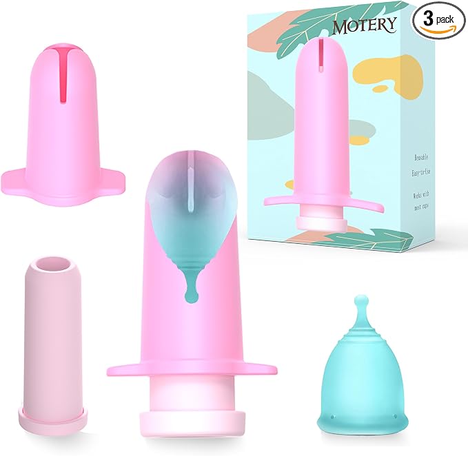 Applicator Tool for Menstrual Cups Easy to Use & Eco Friedly Best for Women Menstural Cup Steamer wash Your Cup. (applicator)