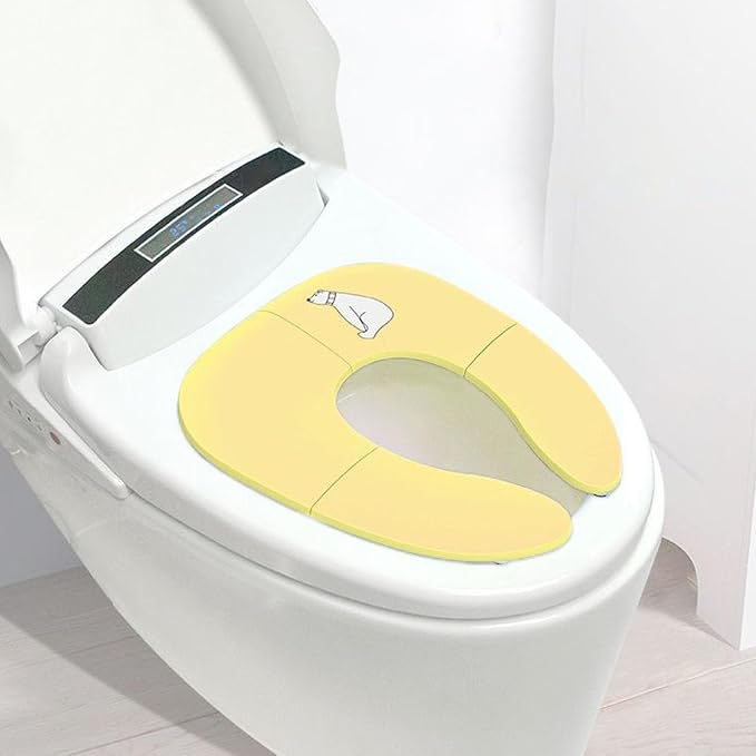 KIMISS Travel Potty for Toddler Portable Slip Suction Cup Toilet Training Folding Potty Blue RFoldable Cov Carry Our Portable You of for a Easily with Durability Experience (Yellow)