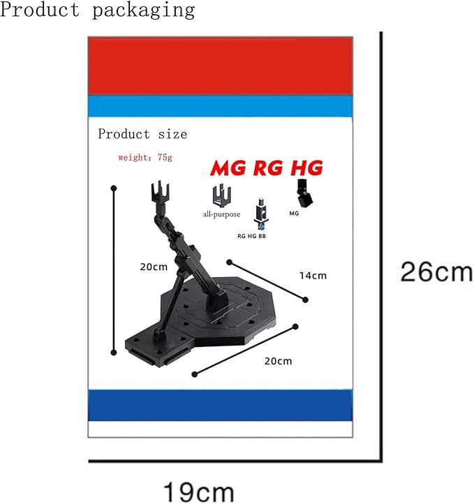 Model Kit Display Stand and Runner Storage System, Action Figure Base with Parts Organizer, Black (2-Piece)