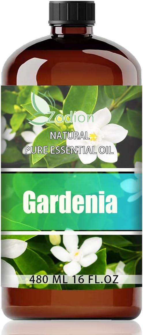 Gardenia Essential Oil - Gardenia Oil for Diffuser, 16 Fl Oz(480ml) | Candle Making, Soap Making, aroma, Strong Scent, Pure, Natural, Home Fragrance, Massage, Large Bottle