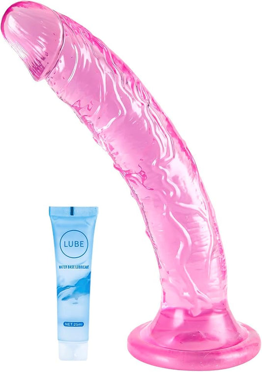 7.7 inch Soft Realistic Dildo, Human Safety Material, with Powerful Suction Cups, Suitable for Couples/Women/Men/Gay, Adult Toys for Beginner can be Use for G spot and Anal