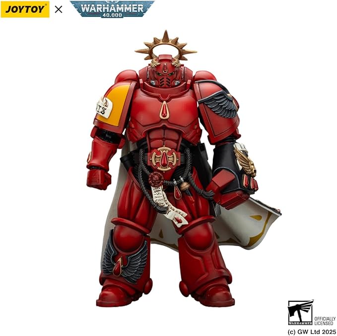 JOYTOY Warhammer 40K Blood Angels Captain with Inferno Pistol & Power Fist 1:18 Scale Action Figure Mecha Joy Toy Collection Model 4.92in