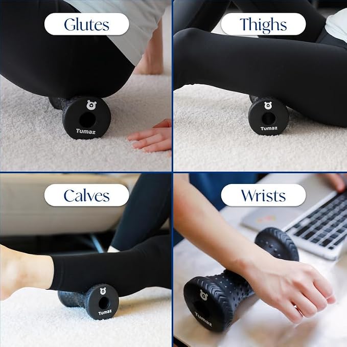 Tumaz Foot Roller for Plantar Fasciitis Relief，Foot Massage Roller for Alleviate Planter Facetious Pain,Arch Pain,Trigger Points & Deep Tissue, Portable - Reflexology Tool,Sky Blue