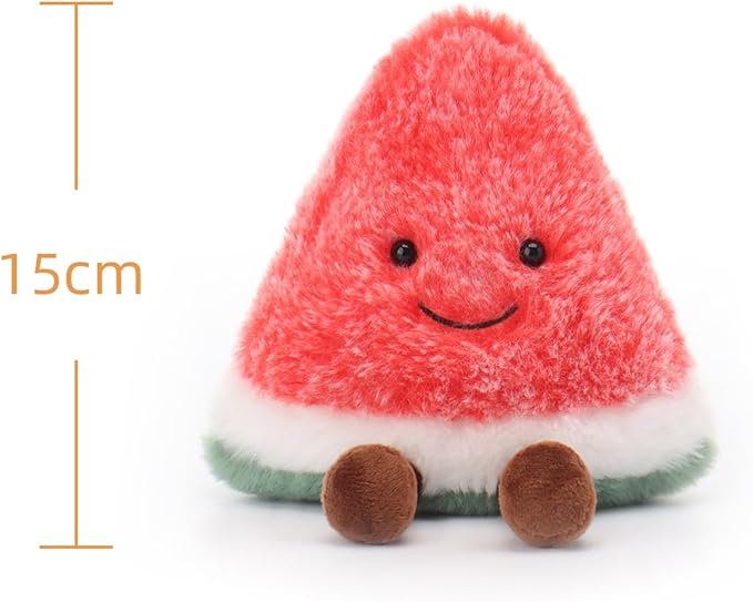 Apricot Lamb Toys Food Plushies Plush Fresh Watermelon Stuffed Fruit Soft Cuddly Perfect for Child